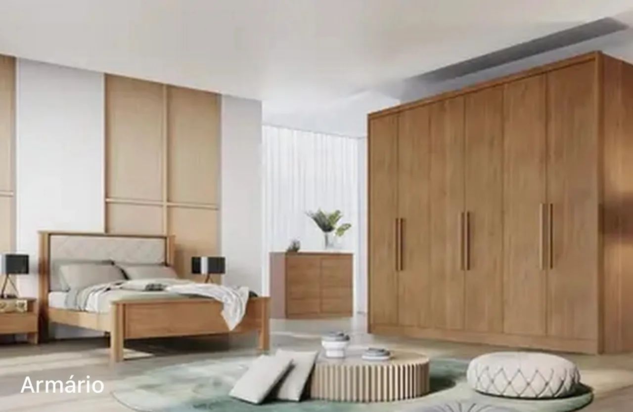 Guarda Roupa Casal 100%MDF Lorena t765 - Foto 2