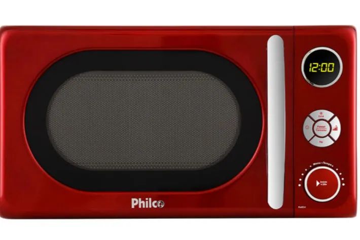 Micro-Ondas Philco Gourmet Retrô Vermelho 20L 1200W