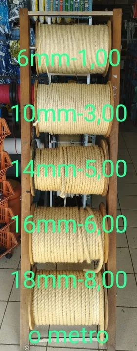 cordas sisal - nylon-correntes-av bandeirantes 3149-fone 3381-4272 - Foto 3