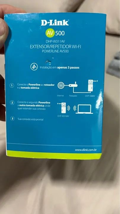 Roteador D-Link Powerline AV500 DHP-W311AV Novo - Foto 3