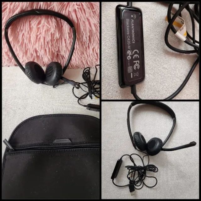 Phone headphone Plantronics Binaural Headset Profissional novíssimo C420 M - Foto 2