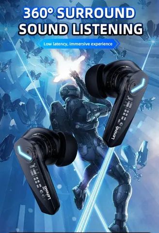Fone De Ouvido Gamer Sem Fio Lenovo Gm2 Pro - Foto 3