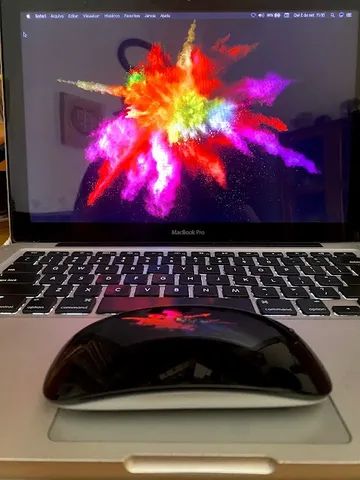 mouse bluetooth recarregavel estilo magic 2 marca logic p/apple macbook air pro mini imac  - Foto 2