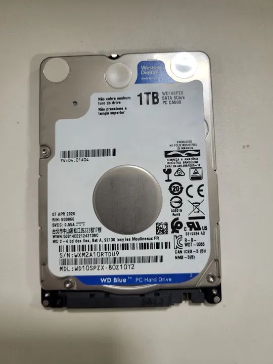 Hd 1tb notebook semi novo