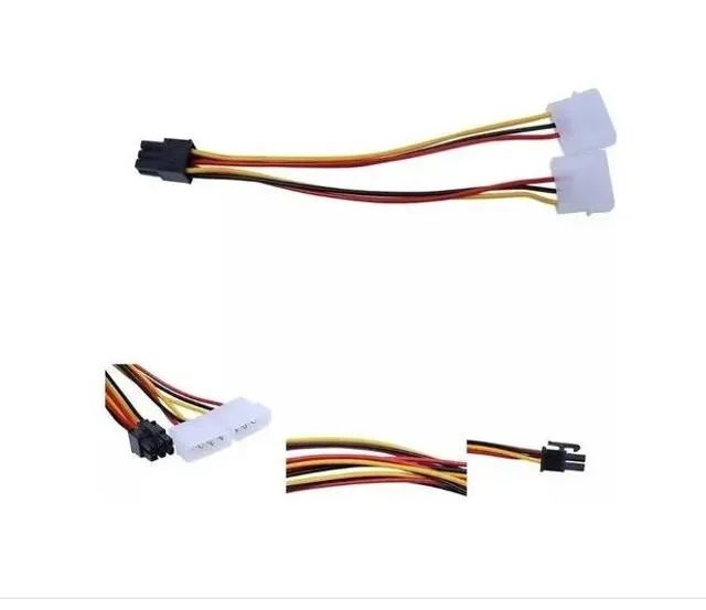 Cabo De Energia Pci-e 6 Pinos Para 2 Ide Molex 4 Pinos - Foto 2