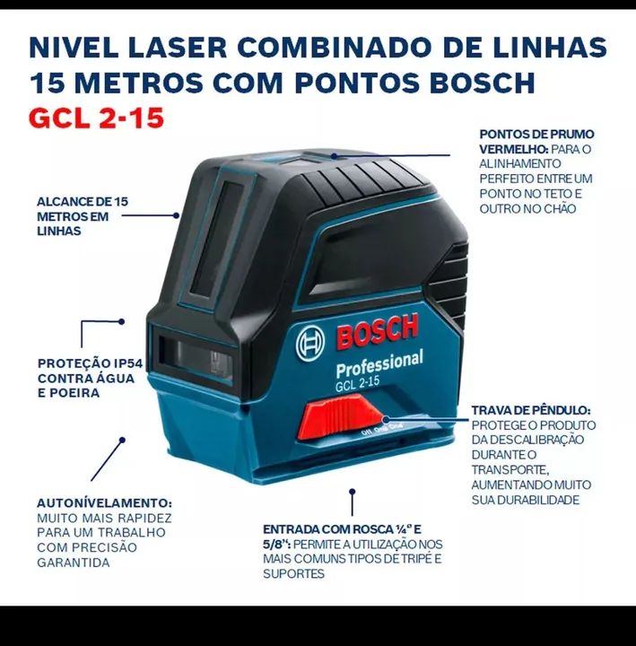 Nível a laser Bosch GCL 2-15 -  - Foto 3