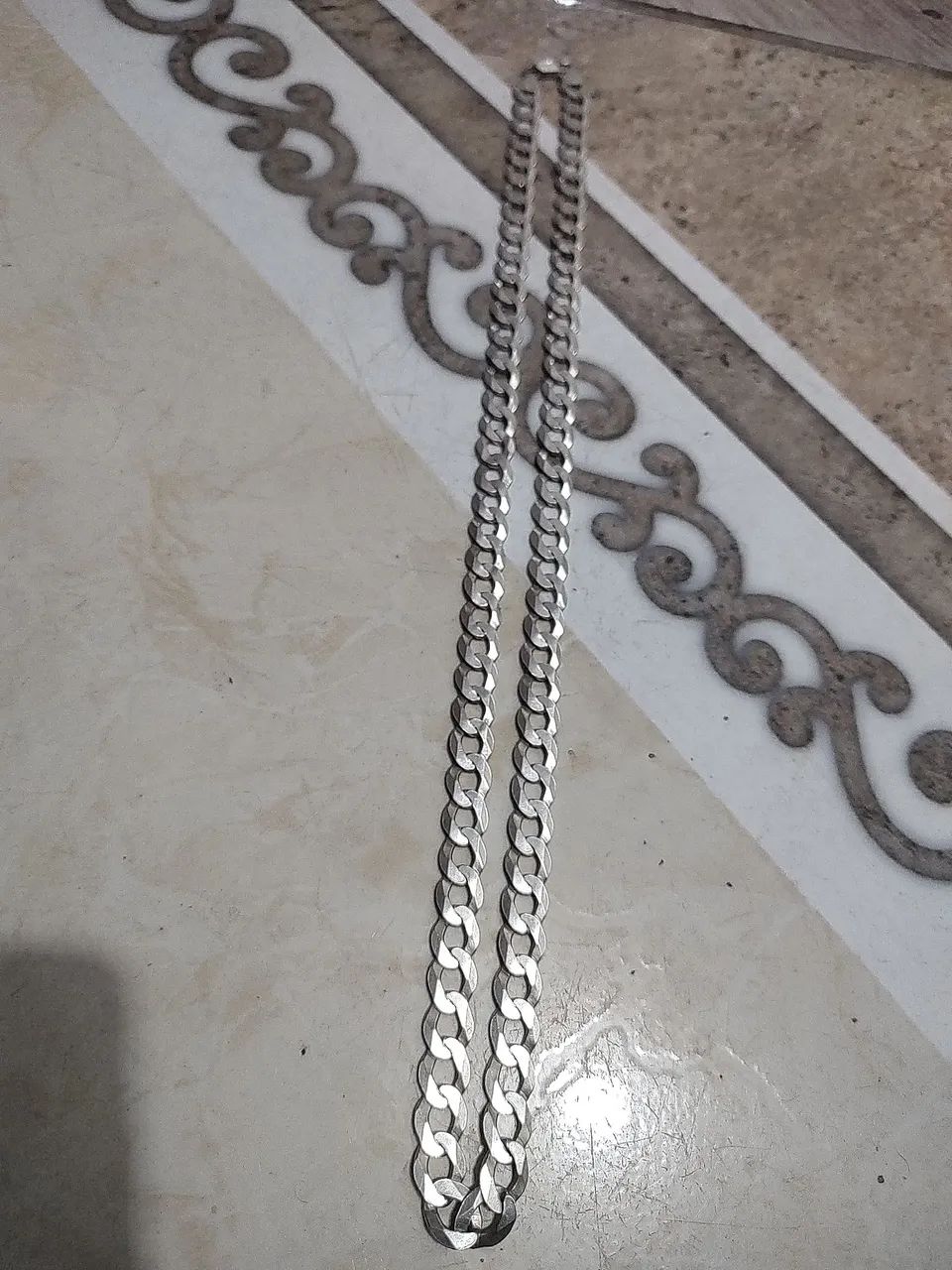 Corrente de prata 10mm e 80cm - Foto 5
