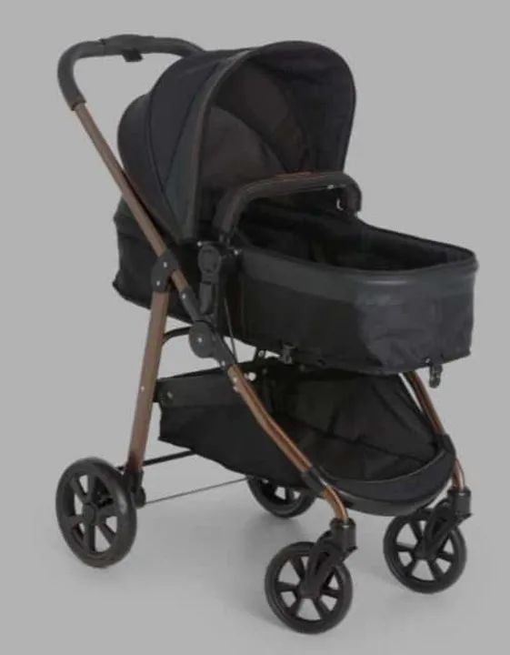 Carrinho de Bebê Dobrável Preto - Foto 2