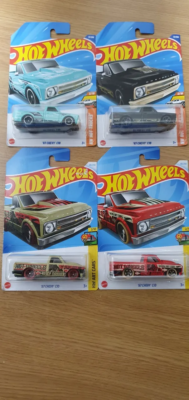 Dupla Carrinhos Hot Wheels 67 Chevy C10