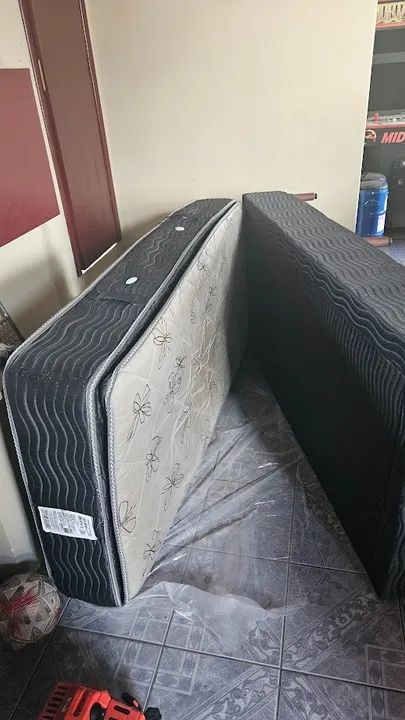 Doa-se cama box solteiro usado! - Foto 3
