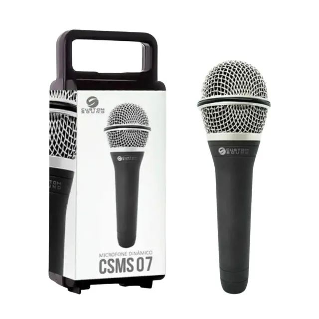 Microfone custom sound csms 07 com cabo cor preta csms 07 - bk - Foto 2