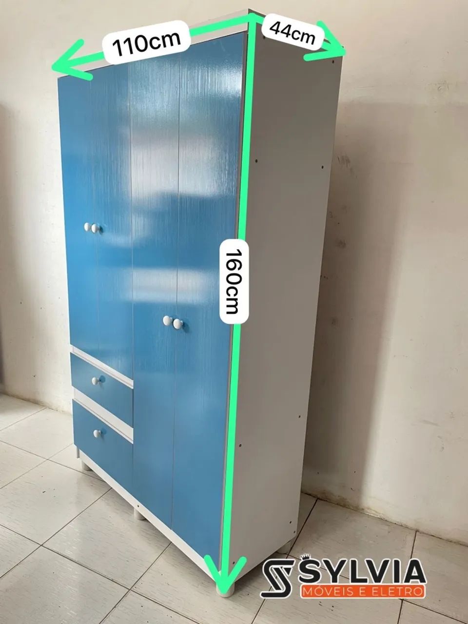 ROUPEIRO 4 PORTAS E 2 GAVETAS MDF DE PROMOÇÃO  - Foto 3