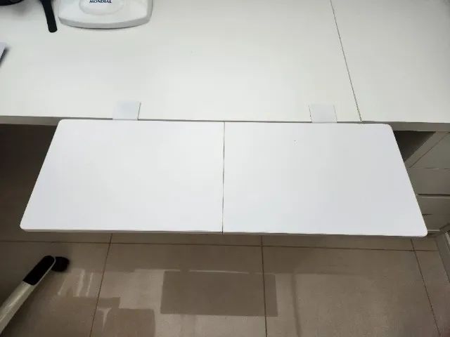 Extensor de mesa dobrável branco