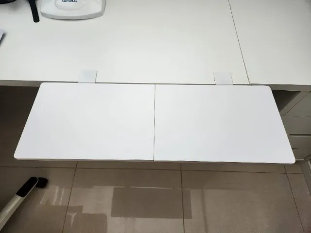 Extensor de mesa dobrável branco