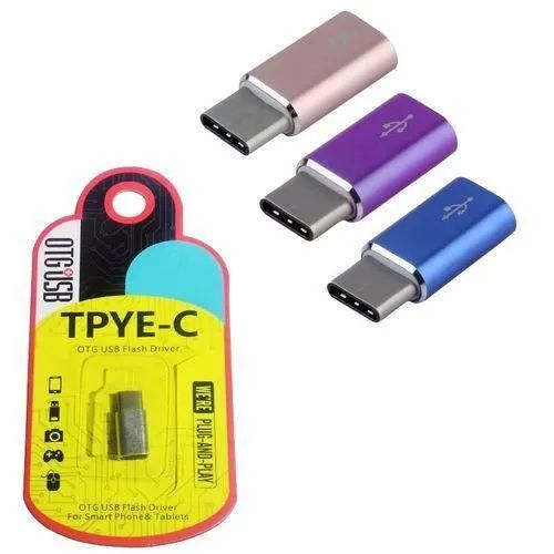 Adaptador Otg Tipo C Macho x Micro Usb V8 Fêmea 