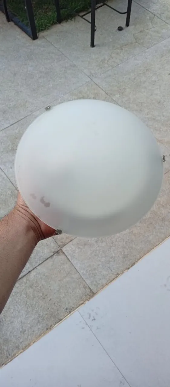 4x Luminária de teto, vidro jateado, 25cm.