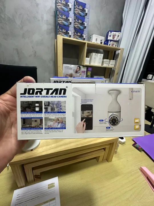 Câmera lâmpada de Segurança Wifi Inteligente JORTAN
