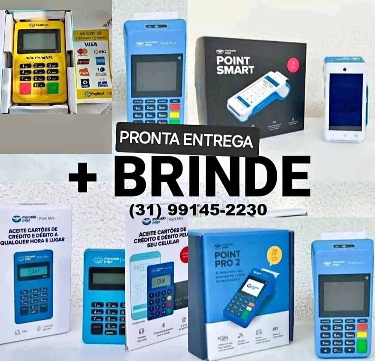 Maquininha de Cartão Entrega + Brinde