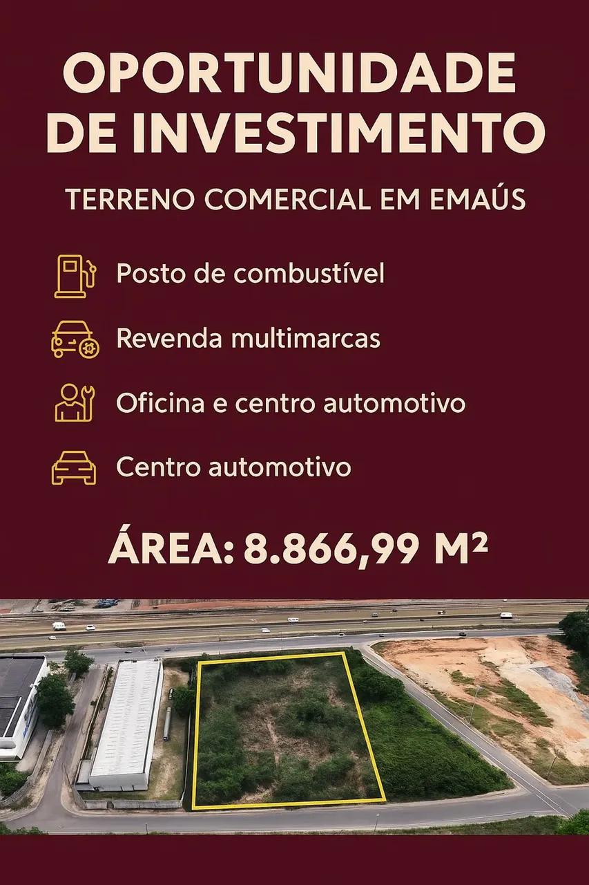 Terreno Comercial a Venda em Emaus na BR 101 - 8.866,99 m2