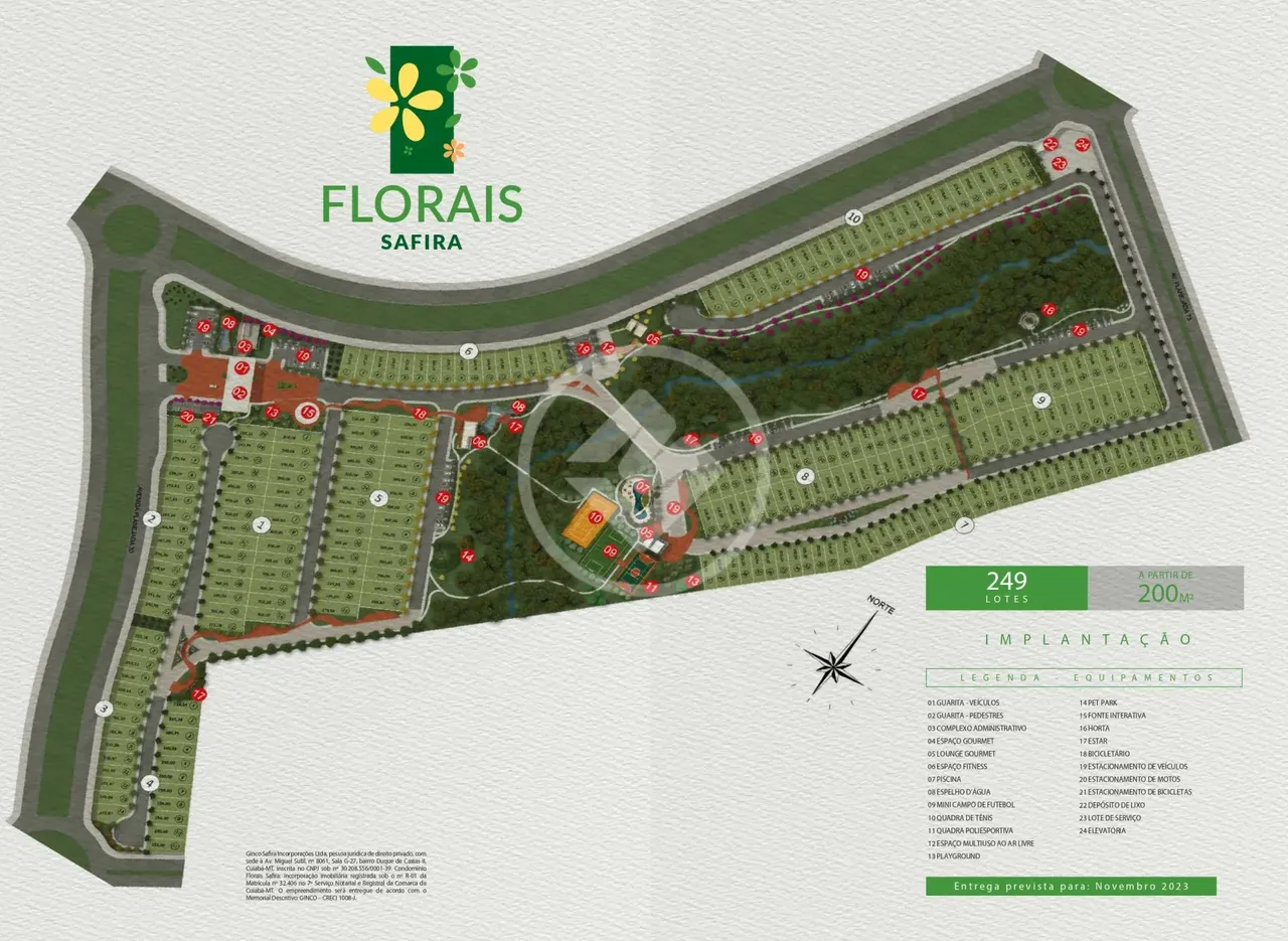 Vende-se lote no Florais Safira de 200m² codigo: 75259