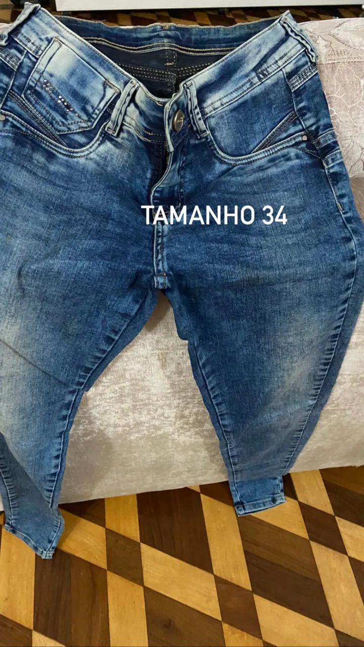 CALÇA JEANS FEMININA SAWARY NÚMERO 34