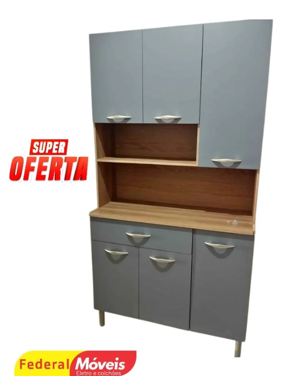 Armário de cozinha 90cm grafite SUPER OFERTA