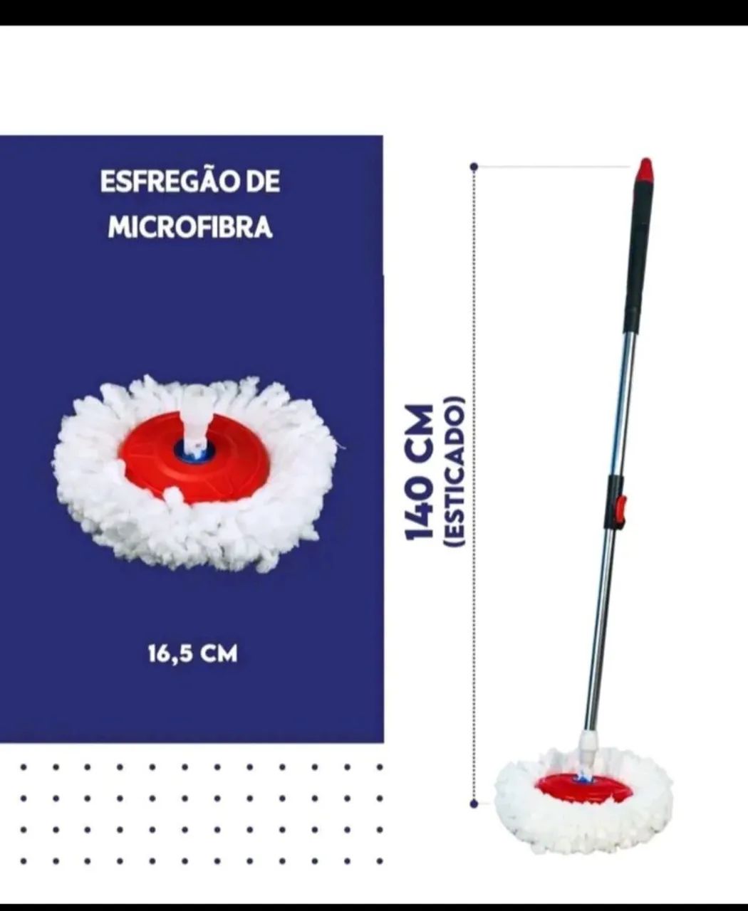 Kit de Limpeza Completo - Rodo Mop Giratório - Foto 2