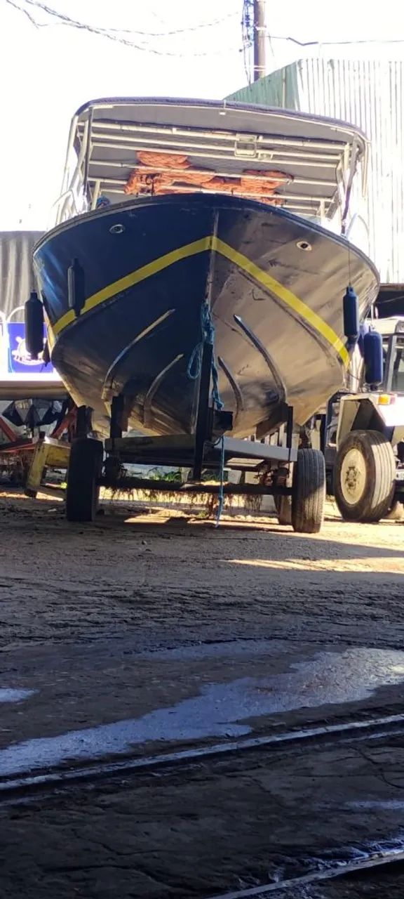 Lancha de alumínio naval 11 x 3 metros , diesel. - Foto 2