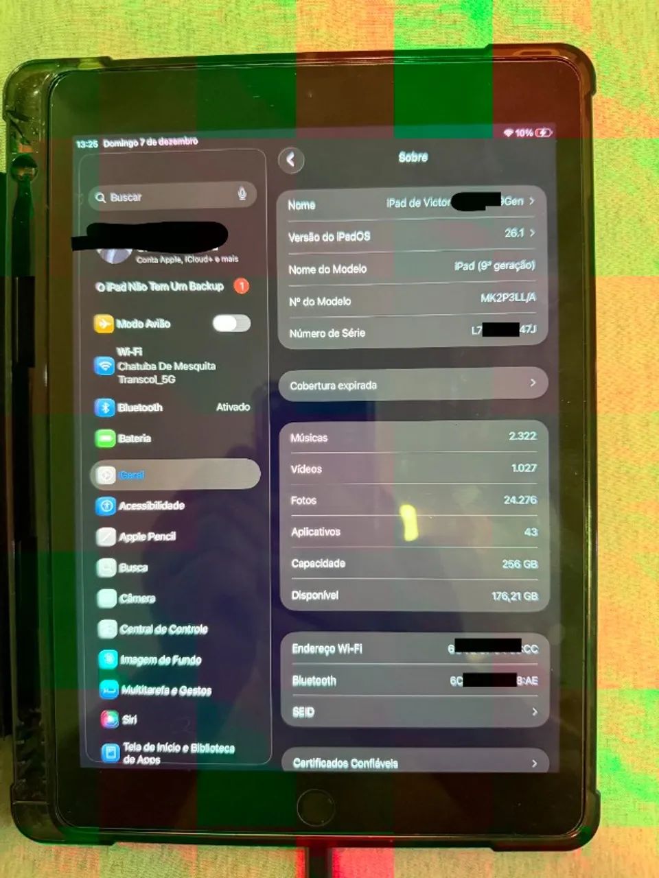 Tablet Apple iPad 9 Geração 256GB Wi-fi 2022 Tela 10,9  - Usado - 100% Funcionando - Prata - Foto 3