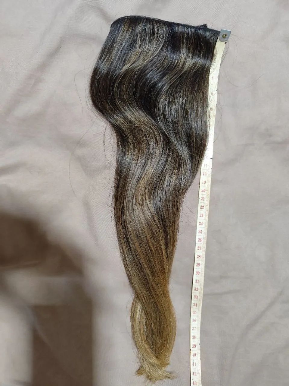 Mega Hair morena iluminada Loiro Claro com Mechas. - Foto 5