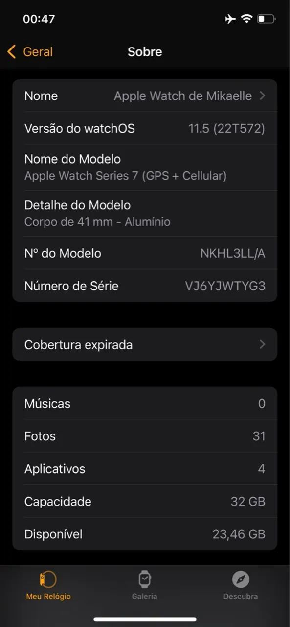 Apple Watch Series 7 - 41mm - GPS + Cellular + Carregador - Foto 5