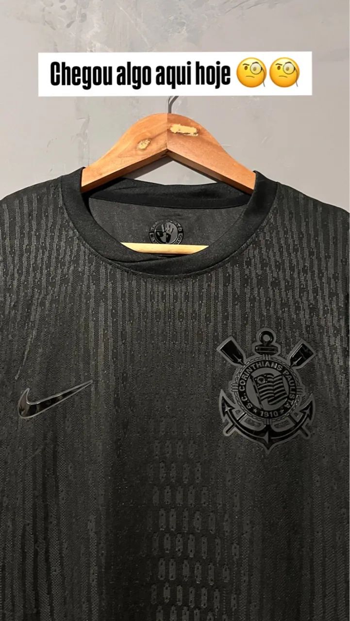 Camisa All Black Corinthians Modelo Jogador Nike - Foto 3