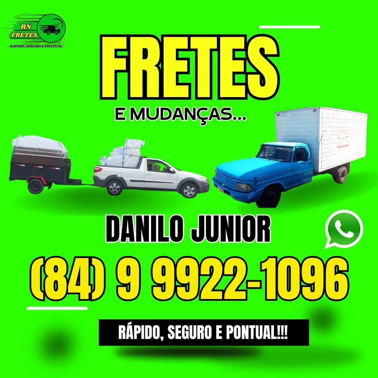 FRETE RÁPIDO SEGURO E PONTUAL MUDANÇA FRETES MUDANÇAS 
