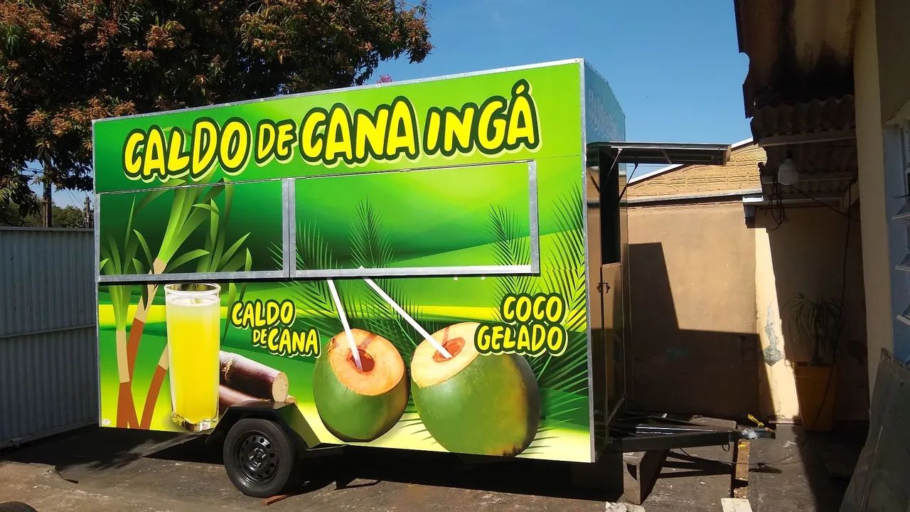 Trailer food truck  para lanche caldo cana sorvete etc reboque carretinha bau fazendinha - Foto 5