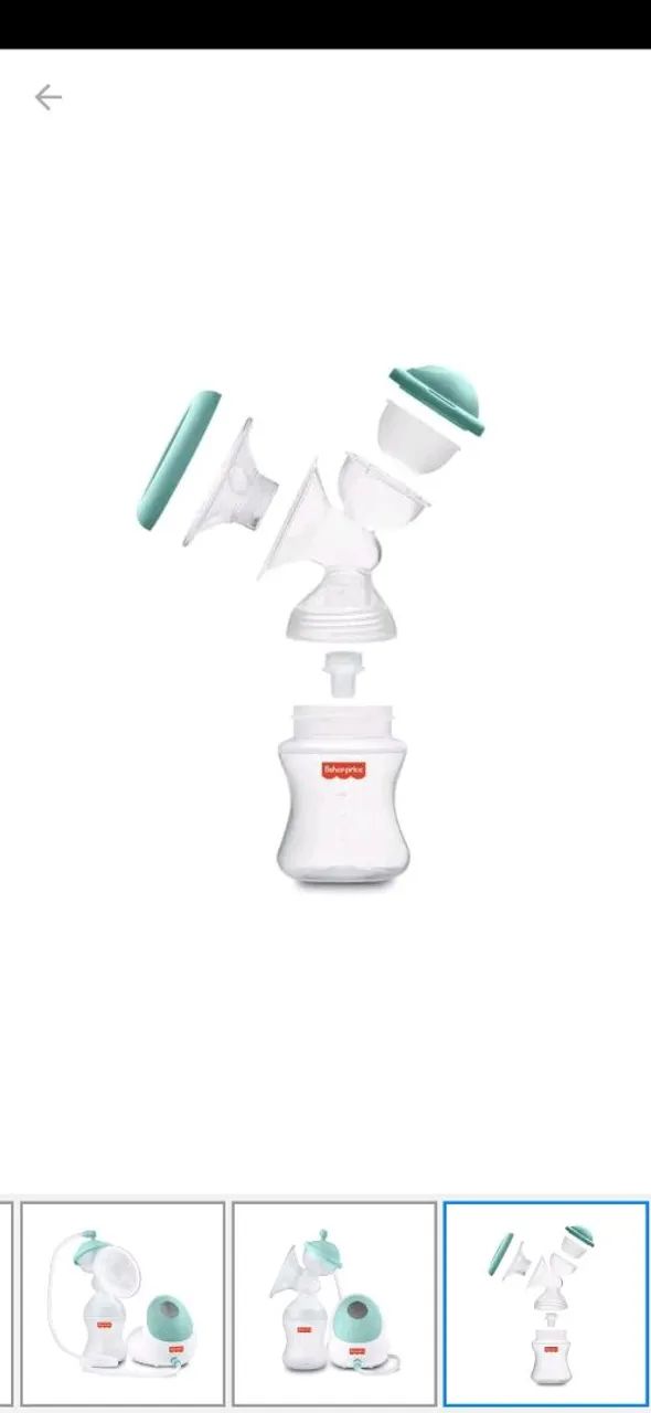 Bomba extratora de leite eletrica fisher + 10 potes de vidros para armazenamento do leite - Foto 3