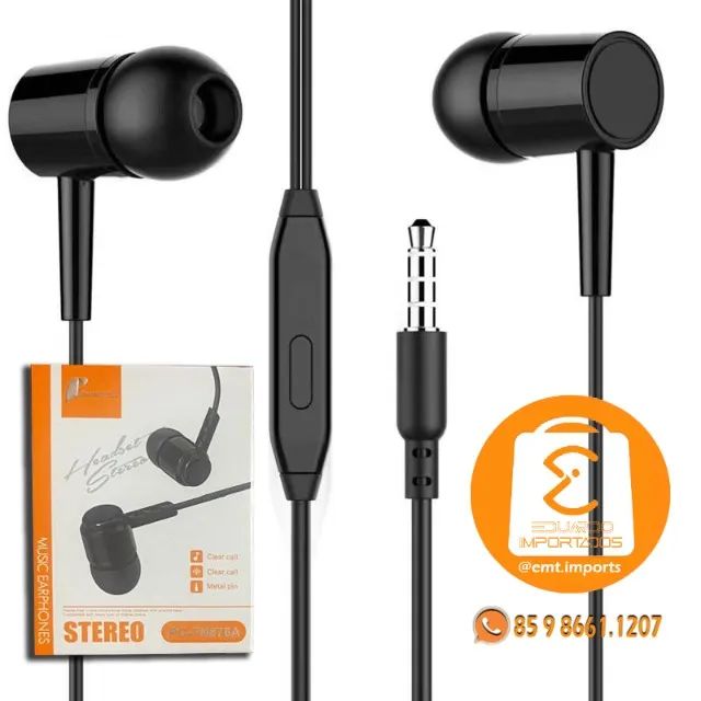 Fones De Ouvido Com Fio com Microfone 3.5mm PC-FN876A - Foto 2