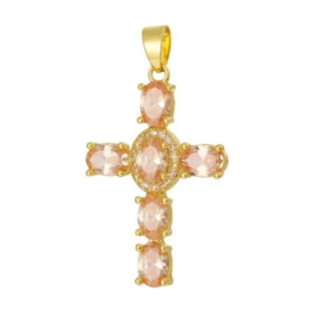 Pingente  Cruz Zirconia Biju