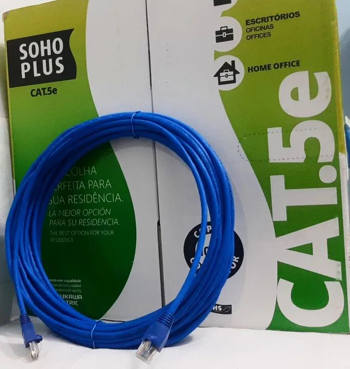 Cabo de rede CAT.5e 100% cobre ENTREGA GRÁTIS 3,5,10,15,20,25,30,40,50 metros  - Foto 2