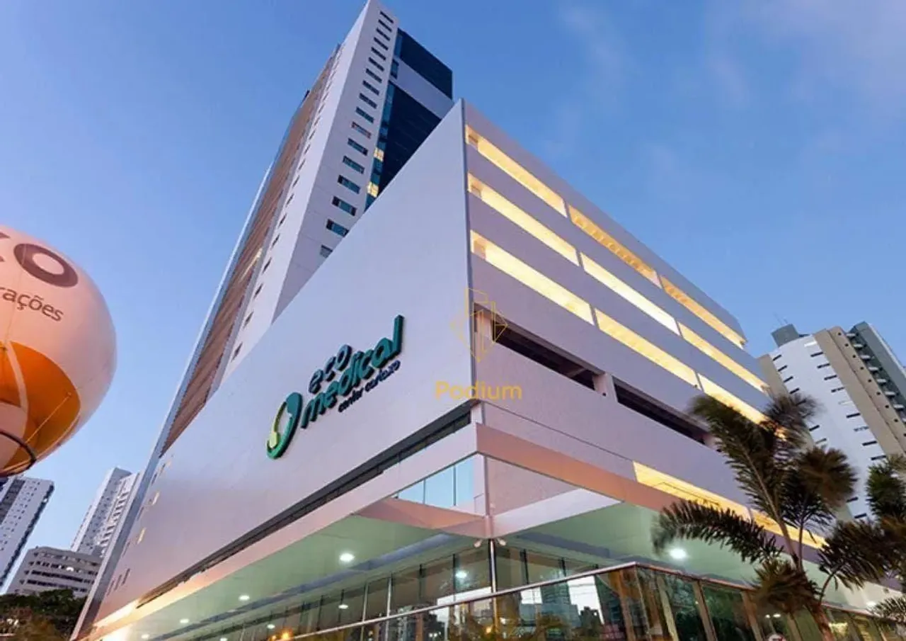 Sala comercial para locação com vista definitiva para o mar no Eco Medical em Miramar - SA