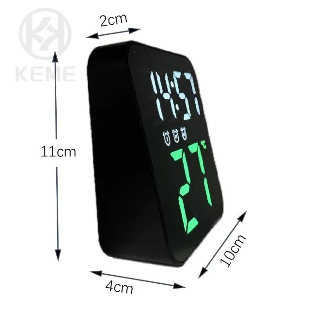 Relógio Digital Led Temperatura Alarmes Usb Mesa E Parede LE-2164 Loja Coimbra Computadore - Foto 4