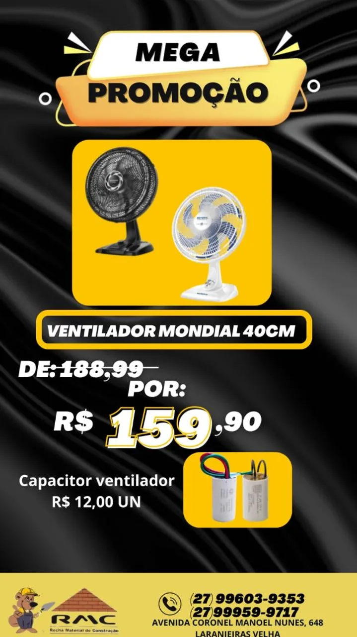 Ventilador Mondial 40CM - MEGA PROMOÇÃO!