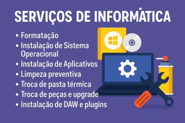 Manutenção em computadores e notebook