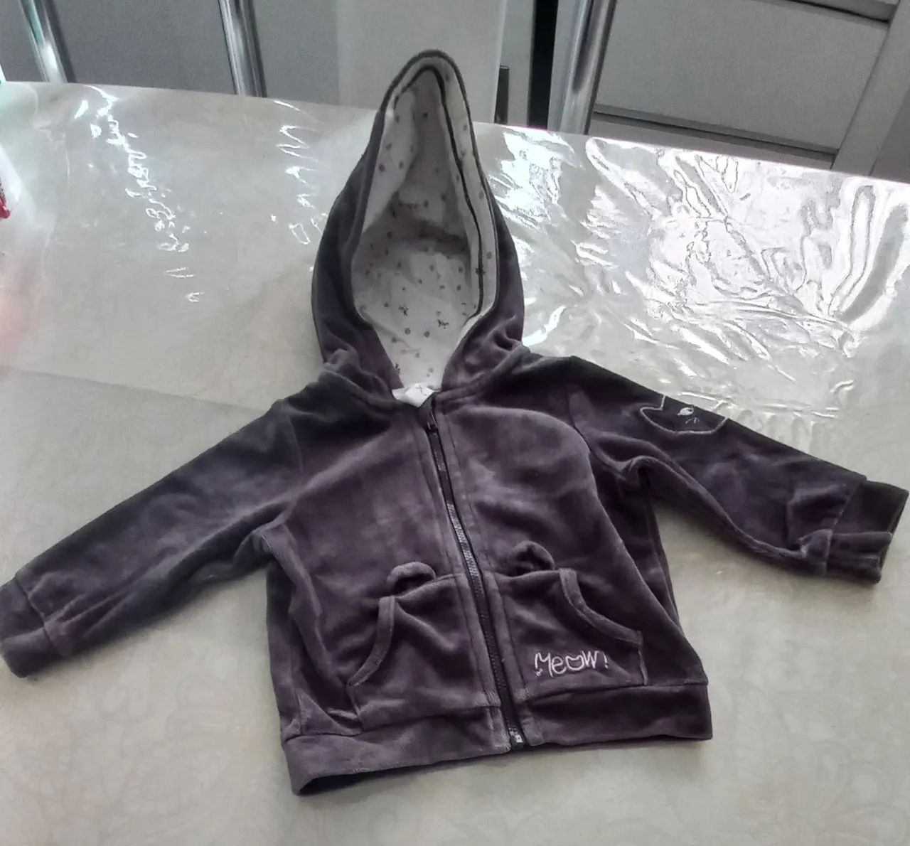Blusa de Moletom cinza Infantil com Capuz . - Foto 5