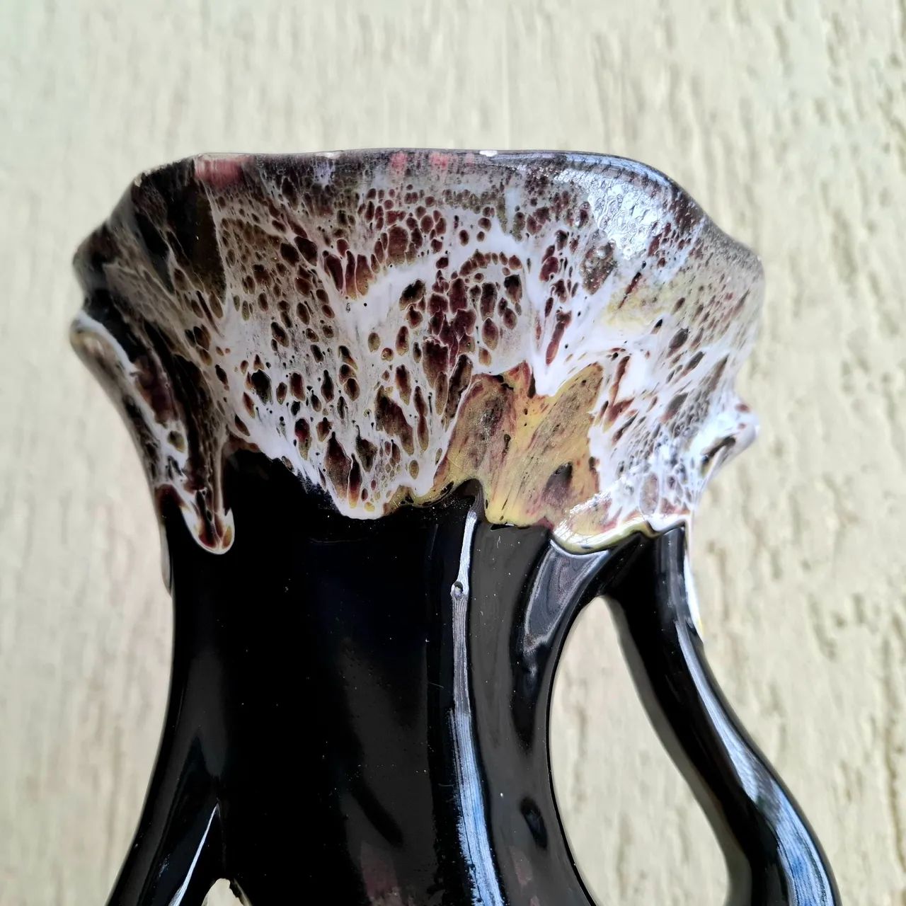 Antigo vaso em cerâmica esmaltada anos 60 - Foto 5