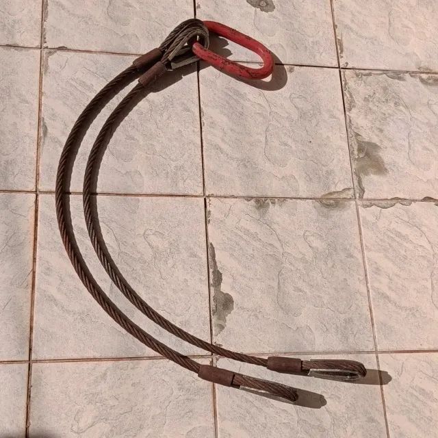 Estropo Duplo 3/4? Aricabos  c/ Anel 1.1/4? Laço Cabo de Aço Eslinga