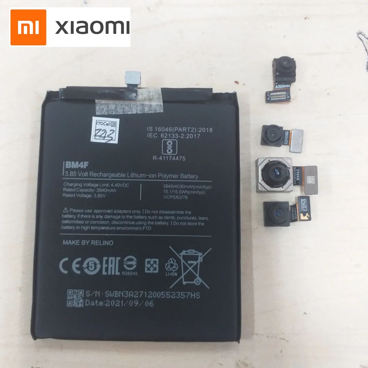 Bateria Xiaomi BM4F & Câmeras 