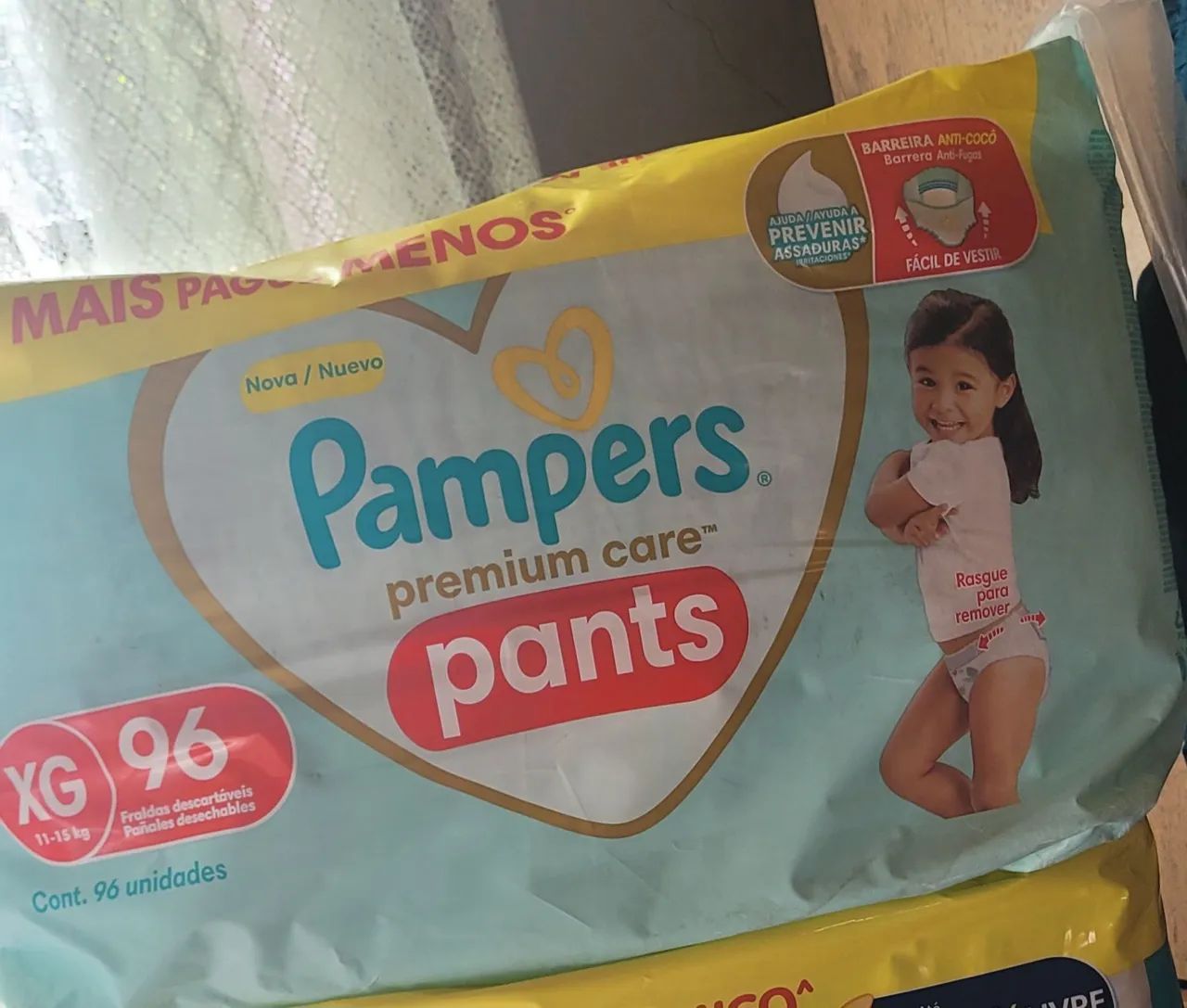 Fraldas Pampers Premium Care Pants XG 96 unidades