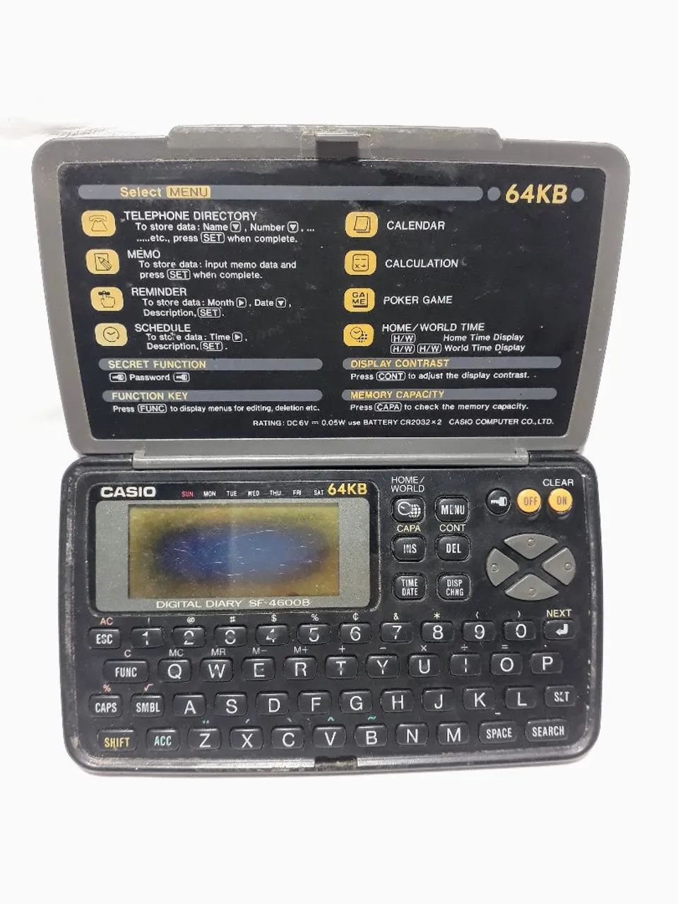 Agenda eletrônica digital Casio SF-4600B - Foto 4