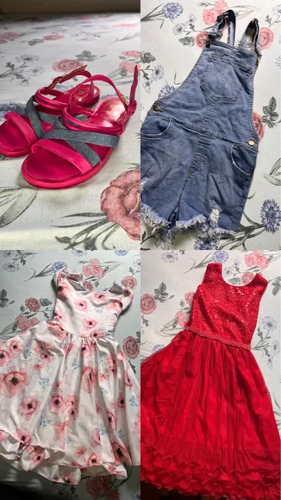 Lote de roupas infantis para meninas