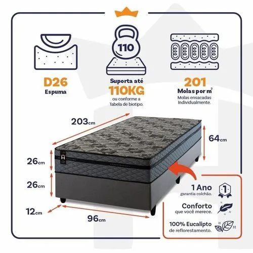Cama Box Solteirão + Cabeceira - Foto 3